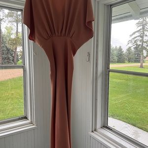 BHLDN Lelia Deep V Flutter Sleeve in Sienna